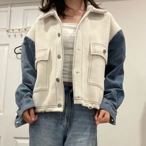 Korean Two-Tone Jeans Jacket